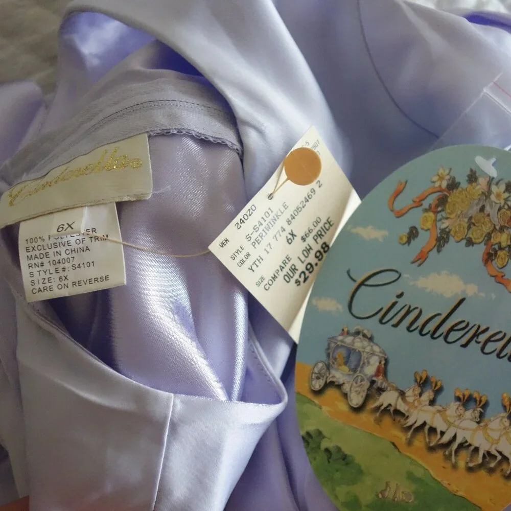 NWT CINDERELLA Brand Light Lavendar Princess Beaded Sequin Tulle Dress 6X